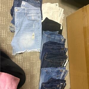 Assorted Denim Shorts & Jeans - Light to Dark Blue